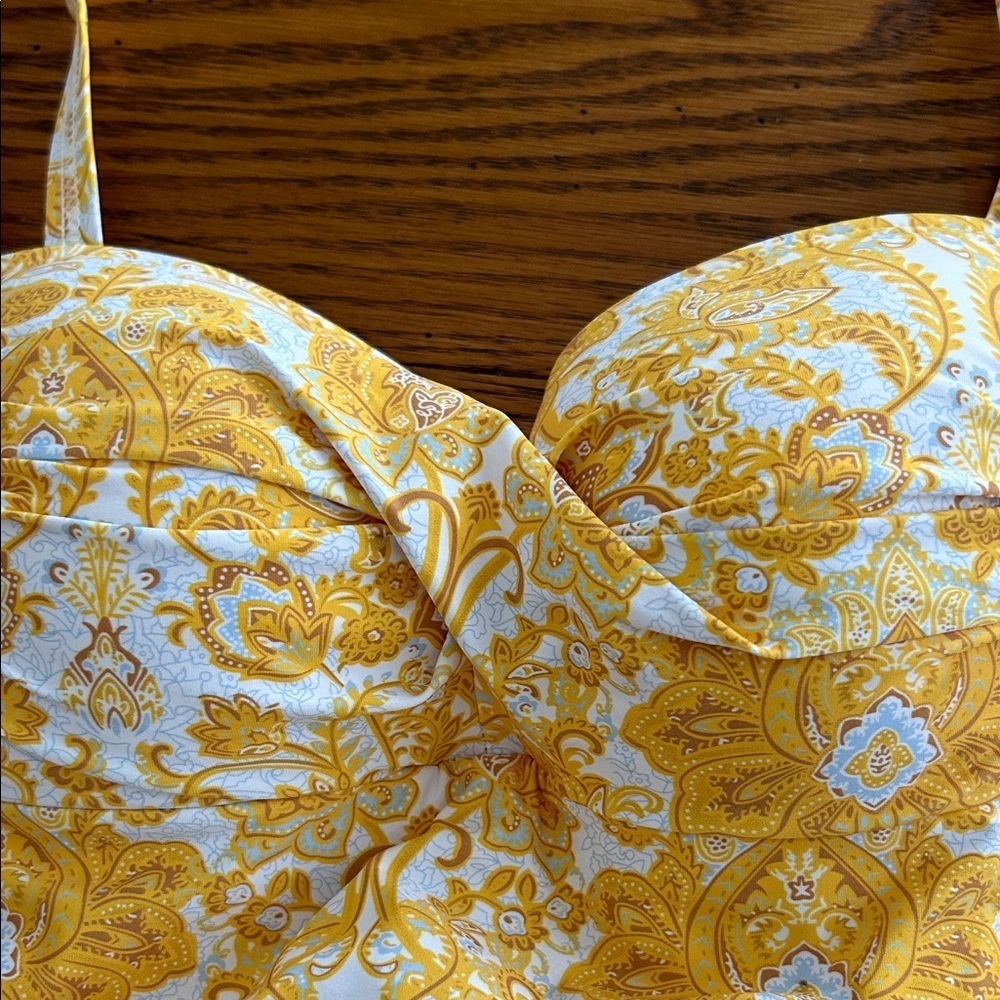 Nip Tuck Swim Yellow and White Swimsuit - Picture 7 of 7